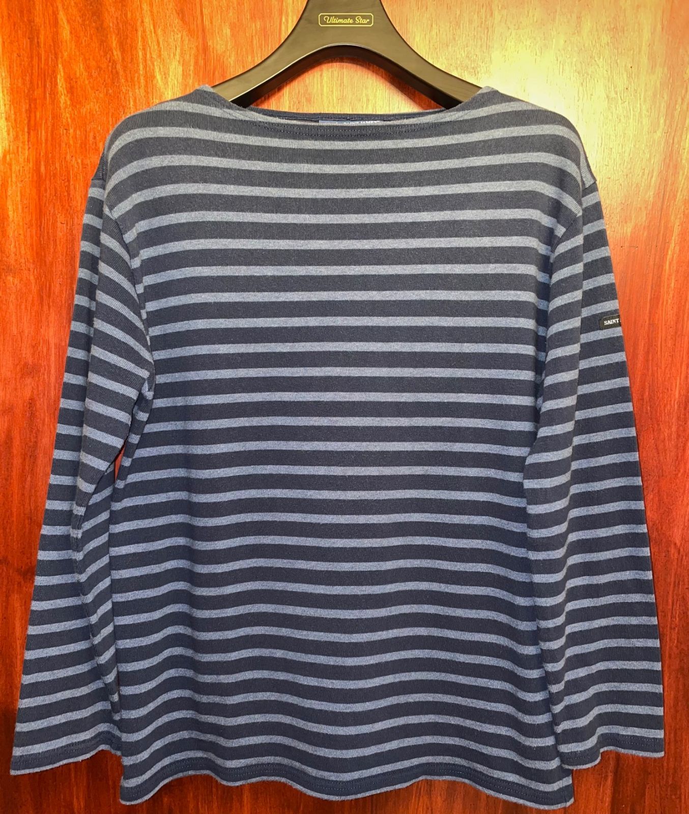 MADE IN FRANCE製 SAINT JAMES ボーダー柄バスクシャツ ネイビー Mサイズ