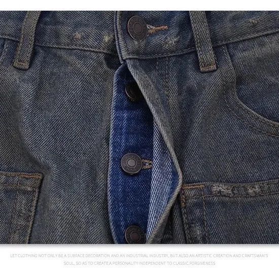 1度だけの着用FORGIVENESS Wide Damage Jeans ダメージジーンズ - パンツ