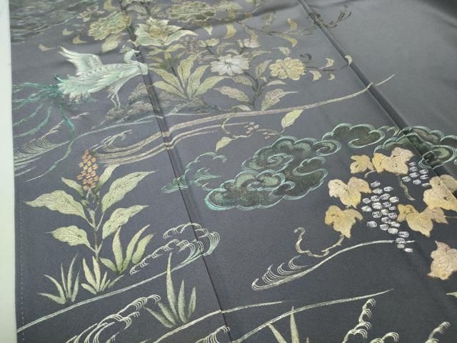 平和屋本店□極上 金彩友禅 卓越技能者・名工・和田光正 訪問着 白鳥