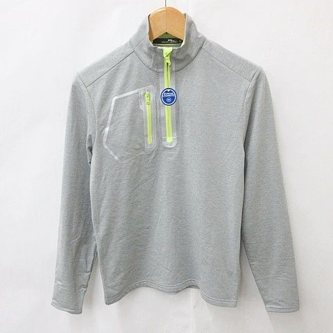 アールエルエックス ラルフローレン RLX RALPH LAUREN ゴルフ シャツ ハイネック 長袖 ハーフジップ 裏起毛 ストレッチ グレー イエロー XS
