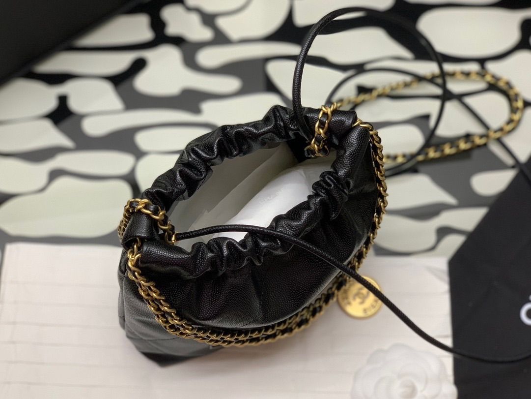 Chanel 23s 22bag mini 巾着チェーンバッグ