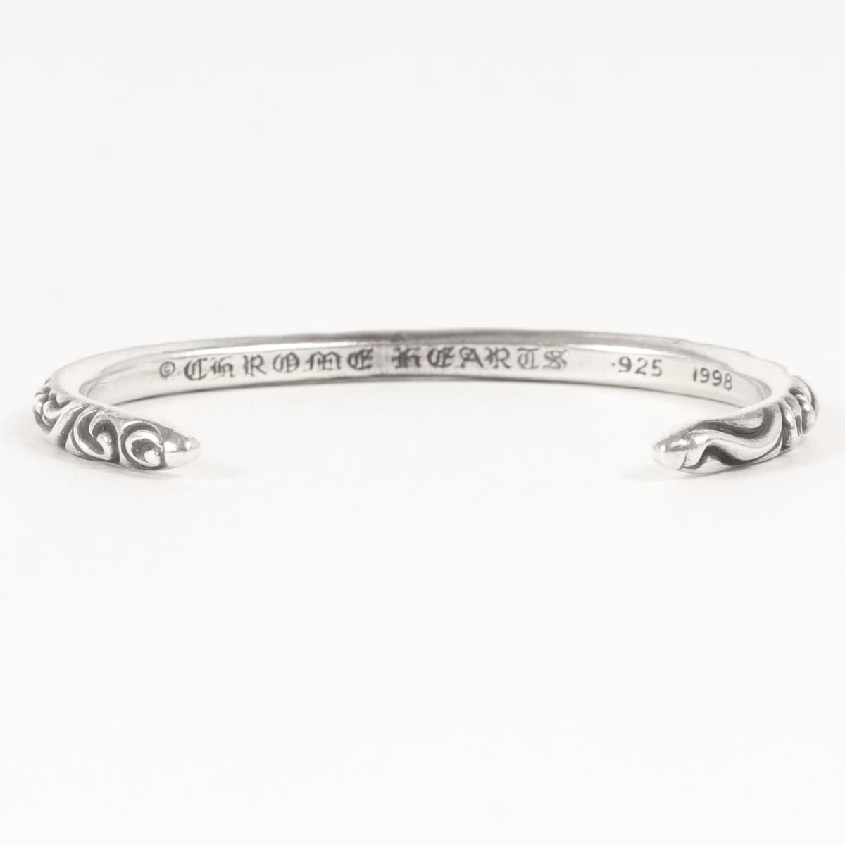 CHROME HEARTS クロムハーツ スクロール バンド バングル Scroll Band Bangle シルバー925 S位 ナロータイプ  アクセサリー ブランド