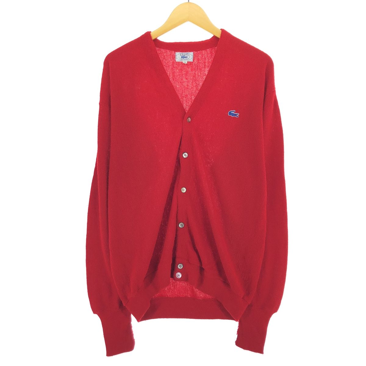 古着 70~80年代 ラコステ LACOSTE IZOD アクリルニットカーディガン 