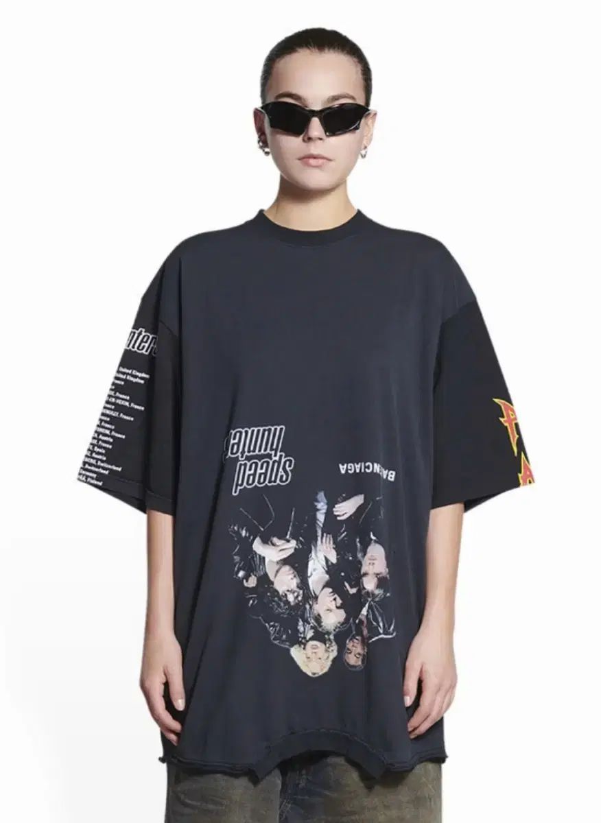 22ss BALENCIAGA スピーカーハンターアップサイドダウン Tシャツ BALENCIAGA バレンシアガ 22SS スピード ハンター 再構築