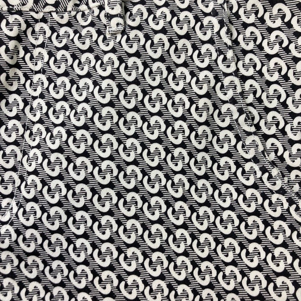 L セントアンドリュース ブランドロゴ総柄 ストレッチ ロングパンツ 春秋 黒 M セントアンドリュース ブランドロゴ総柄 ストレッチ ロング