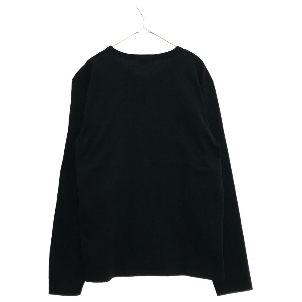 Alexander McQueen アレキサンダーマックイーン 22SS フロントロゴプリント クルーネック 長袖Tシャツ ブラック QSZ52 アレキサンダーマックイーン ALEXANDER McQUEEN メンズ トップス 長袖