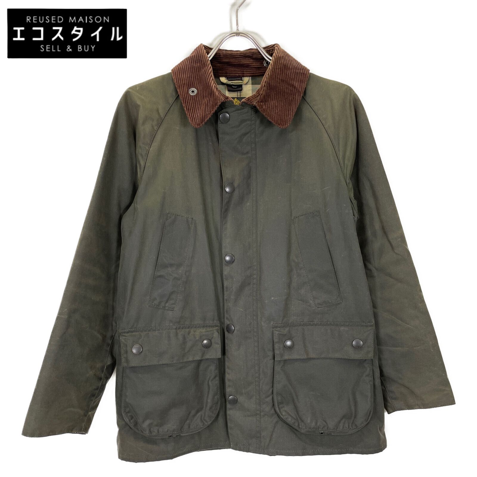 Barbour バブアー 1602128 ｶｰｷ BEDALE SL ﾋﾞﾃﾞｲﾙｽﾘﾑﾌｨｯﾄ ｵｲﾙﾄﾞ ｼﾞｬｹｯﾄ 36