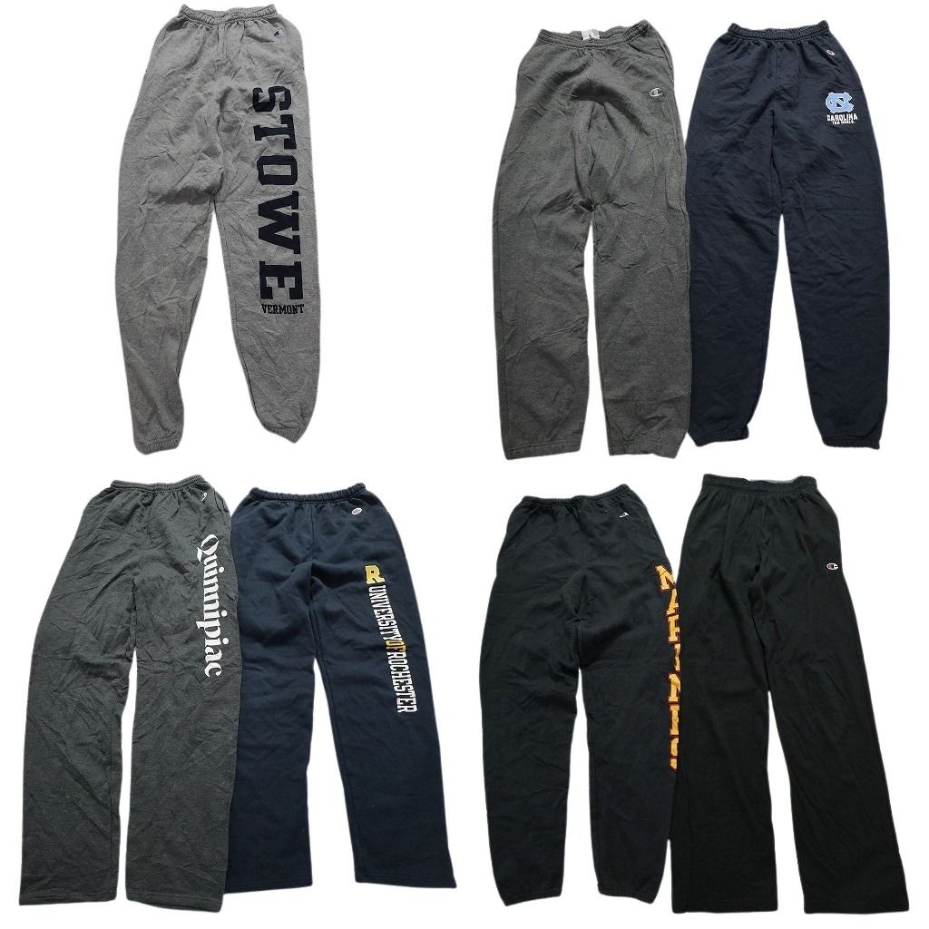 古着卸 チャンピオン スウェット パンツ 7枚セット メンズ S ワンポイント カレッジ リブ ワイド イージー 古着 NA0356