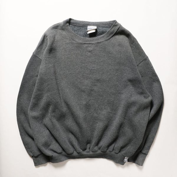 美品 90s USA製 DISCUS ディスカス グレー 無地 スウェット XL 90s DISCUS 無地 ジップアップ スウェット パーカー グレー系 L