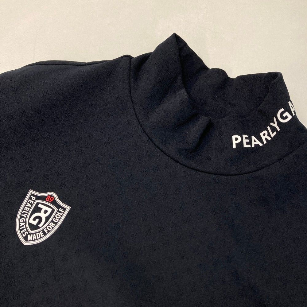 サイズ：6 PEARLY GATES パーリーゲイツ 2023年 長袖ハイネックTシャツ  ホワイト系 [240101426999] ゴルフウェア メンズ ストスト サイズ：6 PEARLY GATES パーリーゲイツ 2023年 長袖ハイネックT