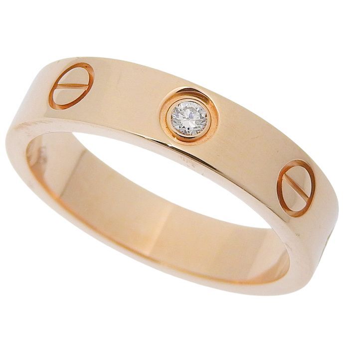 Cartier カルティエ　ダイヤミニラブリング　750ゴールド リング #47 Cartier カルティエ ダイヤミニラブリング 750ゴールド リング #47