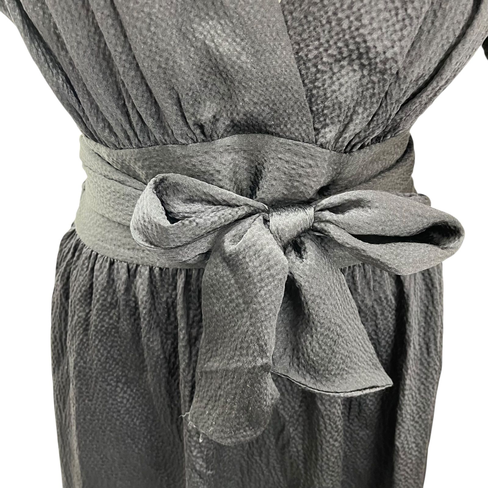美品 バレンシアガ BALENCIAGA.SILK シルク ブラック ワンピース 36 
