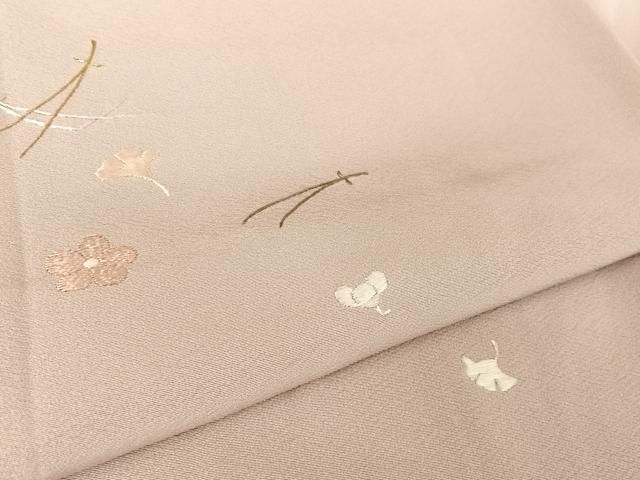 平和屋着物○総刺繍 訪問着 吹き寄せ文 金糸 正絹 逸品 AAAX0087np