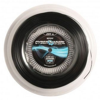トップスピン サイバー ウイール ペンタゴナルブラック(1.24mm) 220Ｍロール 硬式テニス ポリエステルガット(Topspin Cyber Whirl )(020330002)