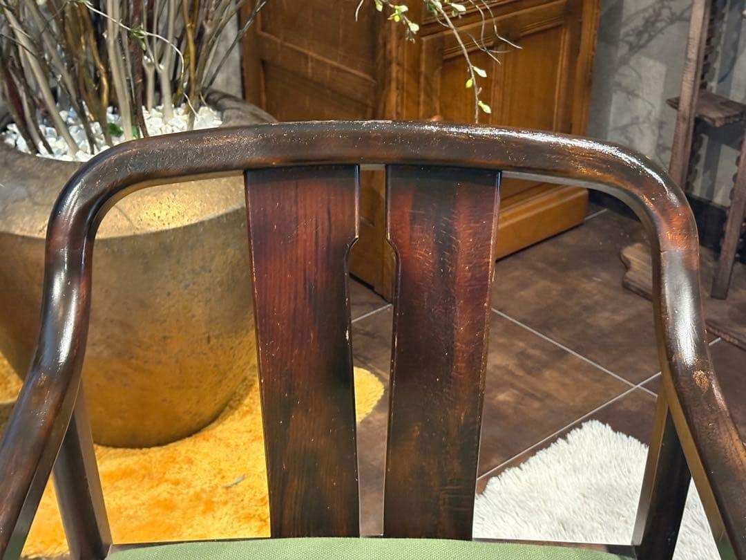 ②karimoku カリモク アームチェア ダイニングチェア ビンテージ IZ