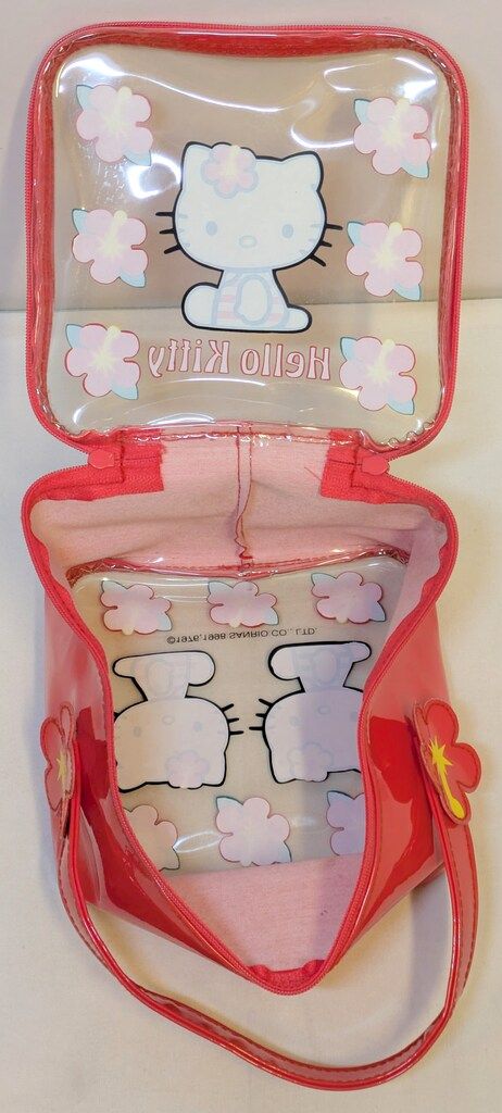 キティ　ビニールポーチ　ハイビスカス　アイス　ピンク　サンリオ キティ ビニールポーチ ハイビスカス アイス ピンク サンリオ