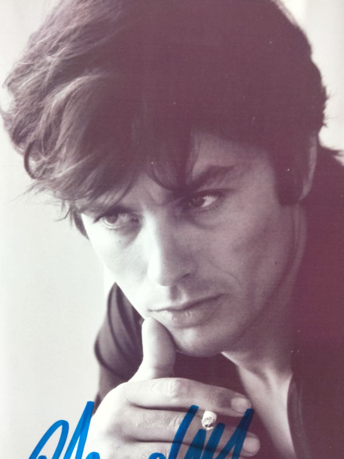 アラン・ドロン直筆サイン入り2Lサイズ写真…Alain Delon…ビッグ