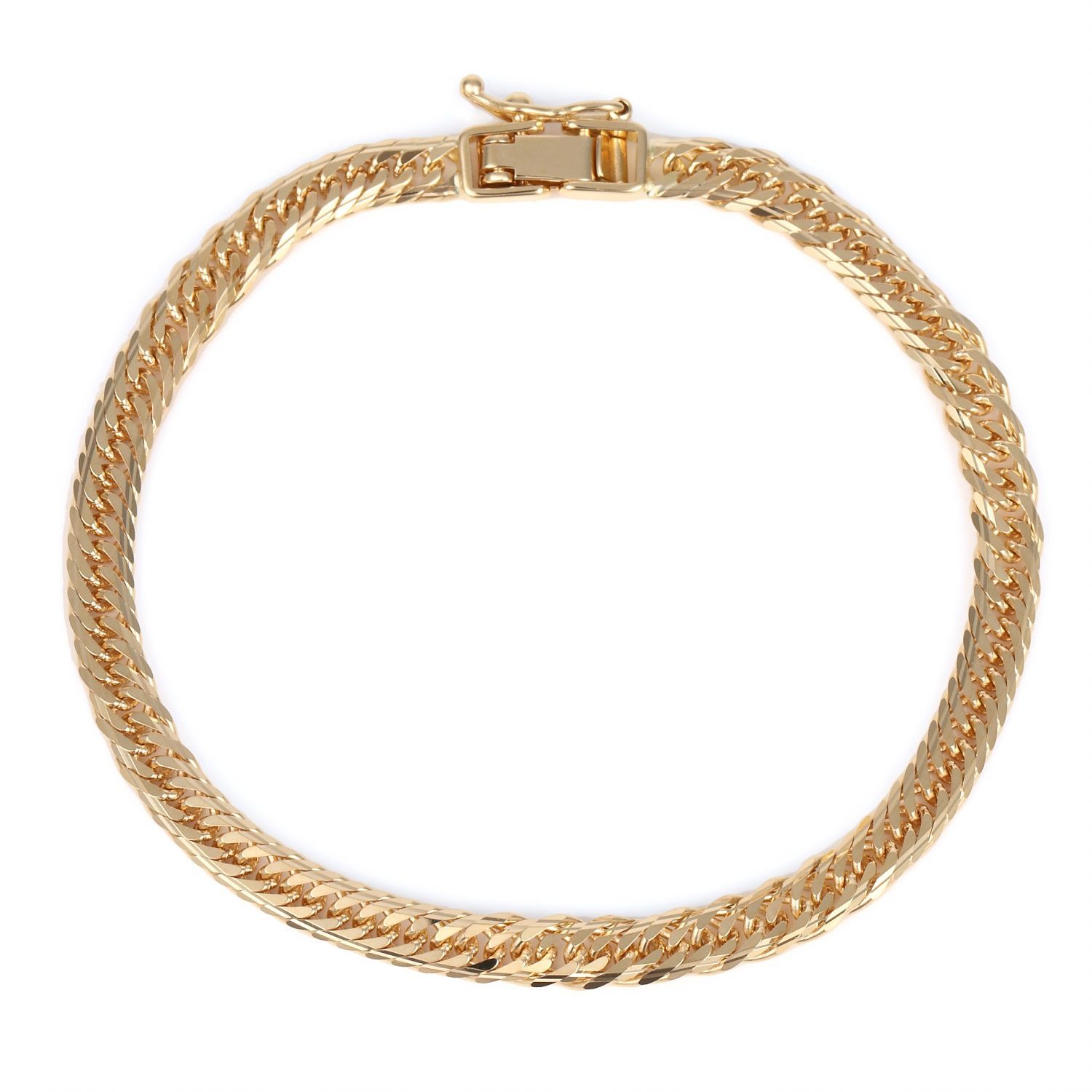 18金 喜平ブレスレット Mカット トリプル 7g 17cm メンズ