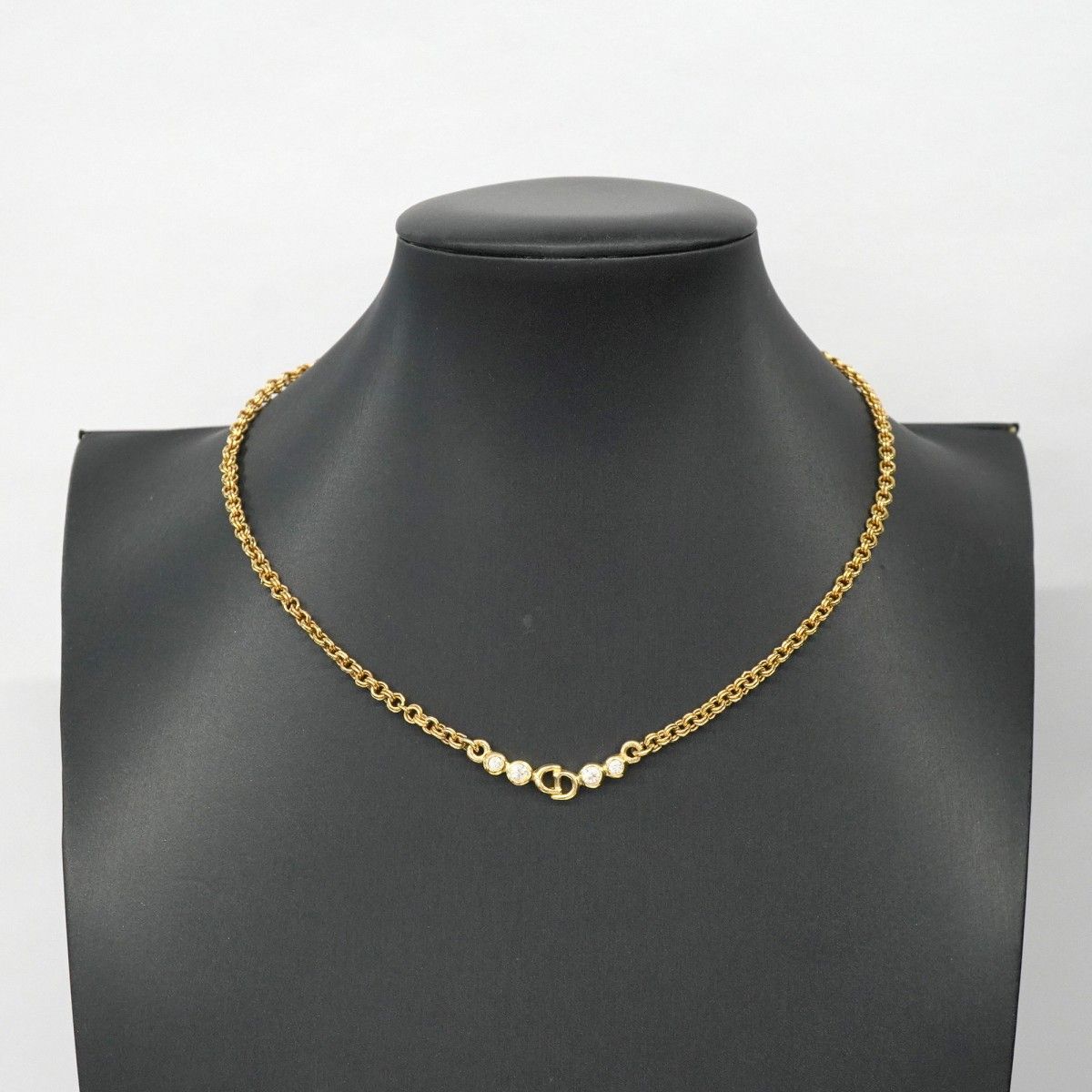 【極美品】　ディオール　チェーン　ネックレス　ゴールド　アクセサリー　428 美品 クリスチャンディオール チェーン ネックレス ゴールド