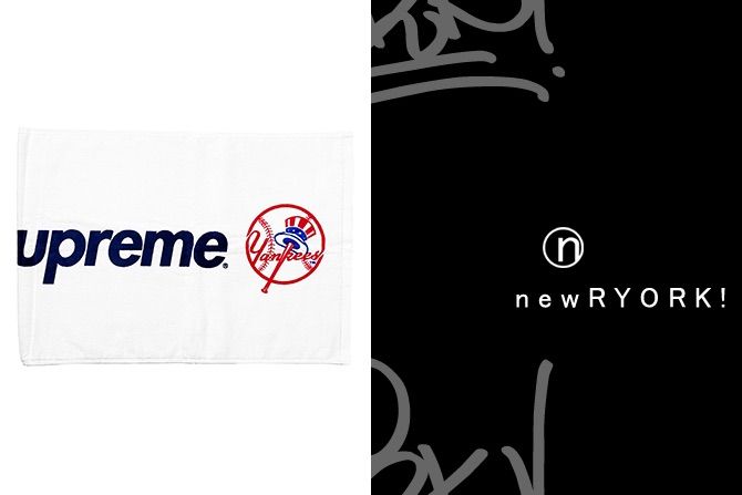 送料無料 メンズ タオル ホワイト Supreme シュプリーム YANKEES HAND