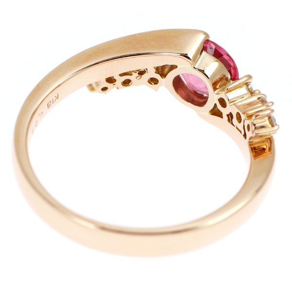 K18PG ピンクスピネル ダイヤモンド リング 0.68ct 0.15ct - メルカリ 