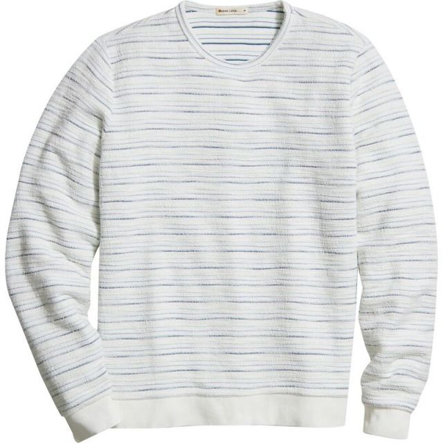 【送料無料】 マリーン レイヤー メンズ パーカー・スウェット アウター Textured Stripe Beach Crewneck - Men's Baja Stripe