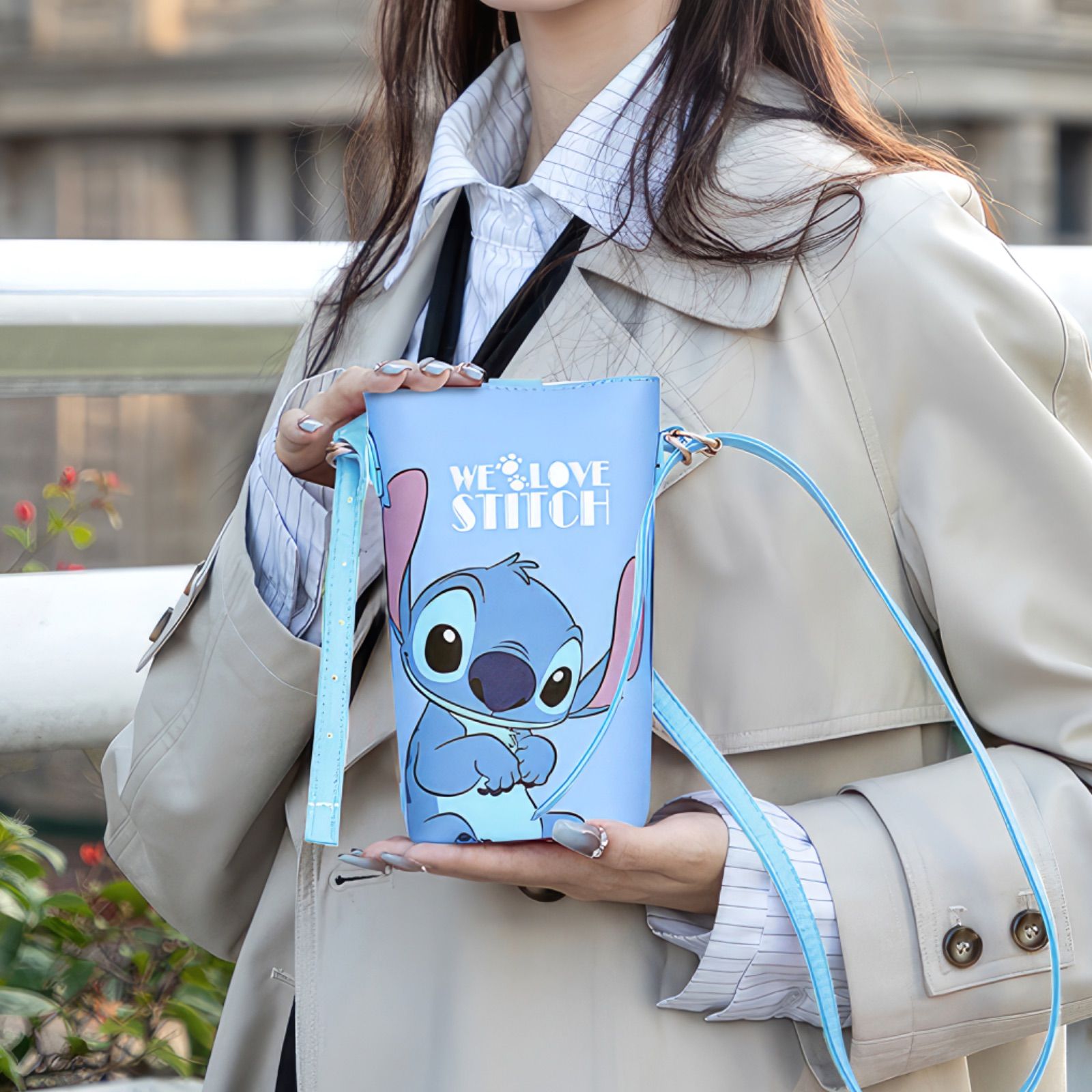 スティッチ ✨未使用に近い✨ ムータマリン　ショルダーバッグ 正規ライセンス スティッチ ミニショルダーバッグスマホ・小物収納に