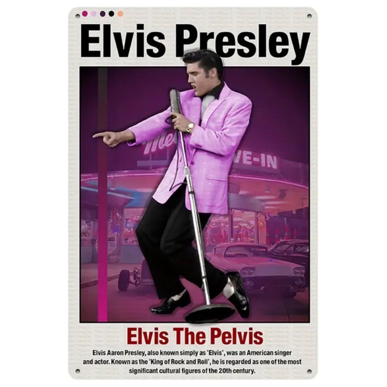 867】新品 レトロ ブリキ看板 ☆ Elvis Presley ☆ エルビスプレスリー 