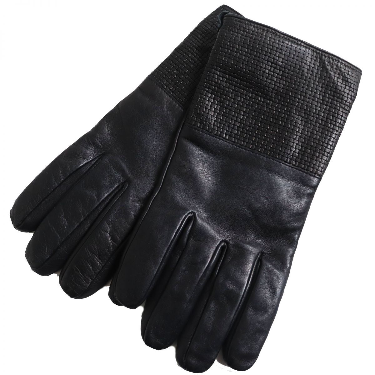 【美品】アルマーニ　ラムレザー手袋　裏地ウール付 EMPORIO ARMANI (エンポリオアルマーニ) ラムレザー 裏ウール