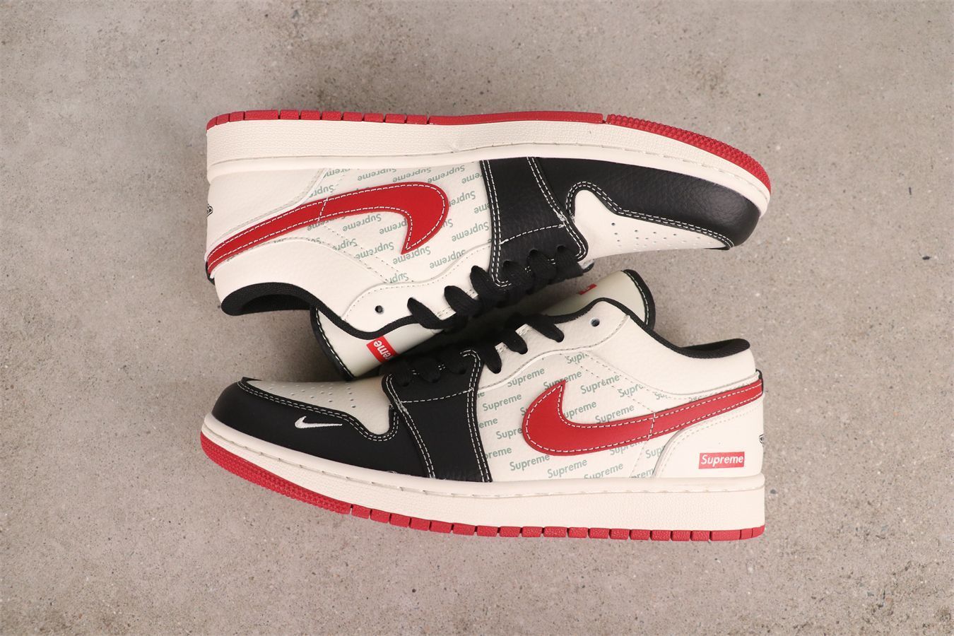  今日 Jordan XX 2425-025 ジョーダン 1 ローカット ベージュブラックレッド-MM輸入 スニーカー キッズシューズ