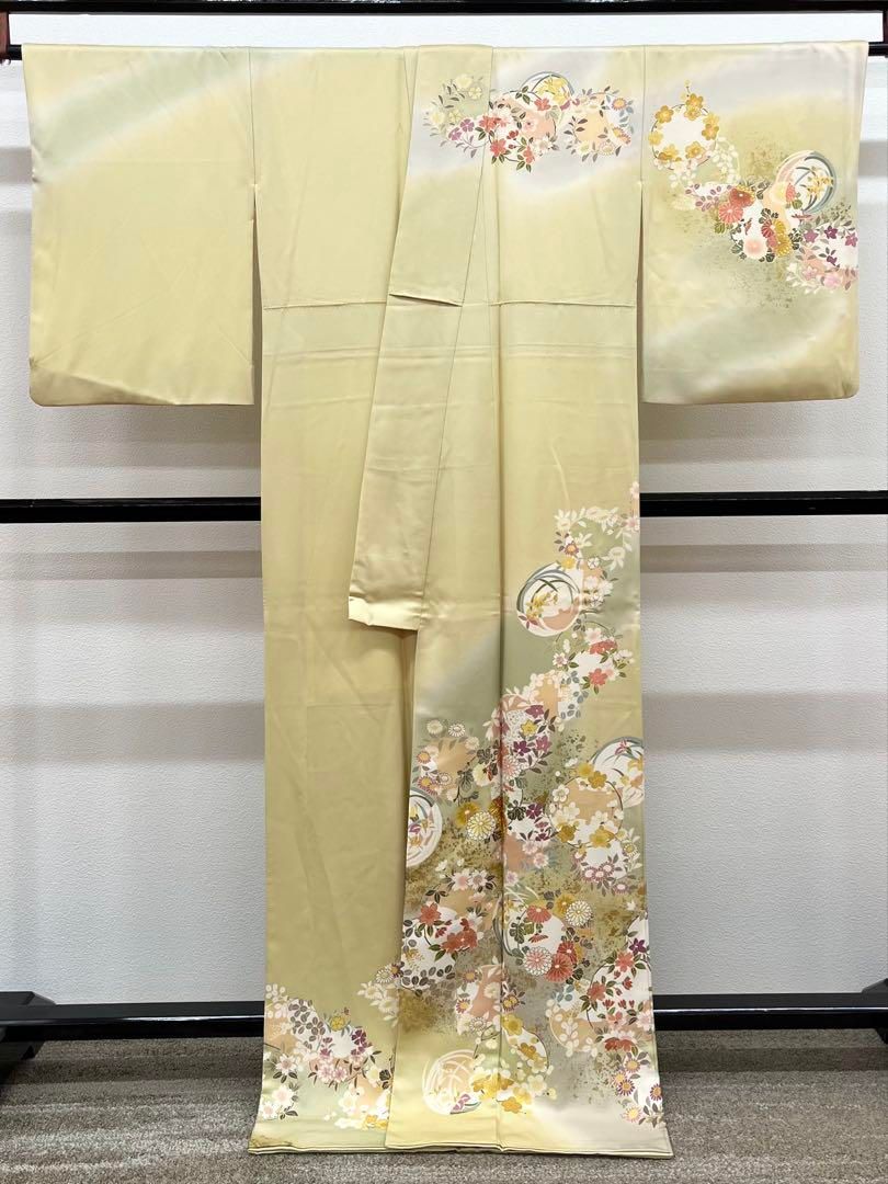 京友禅 訪問着 金駒 金彩 ぼかし 四季の花 正絹 X560 - メルカリ