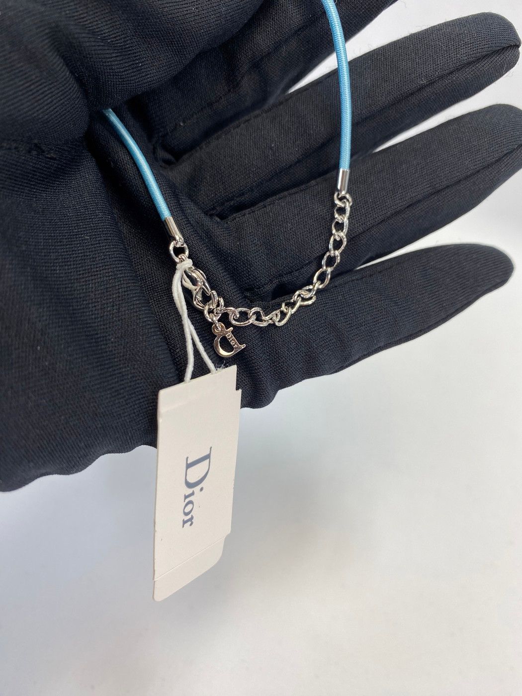 Dior カデナチャーム チョーカー 水色 ブルー 南京錠 鍵 9482 クリスチャンディオール Christian Dior カデナチャーム