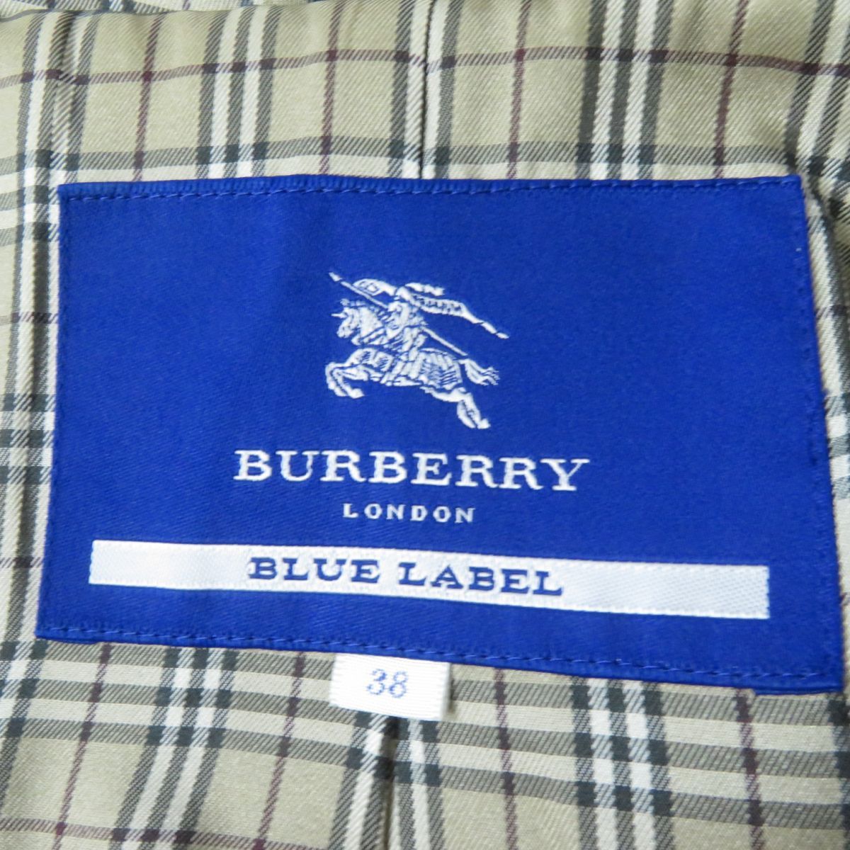美品☆正規品 BURBERRY BLUE LABEL バーバリーブルーレーベル 裏地ノバ