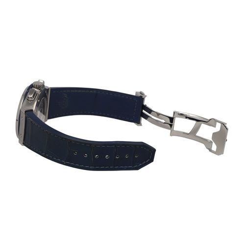 126807 HUBLOT ウブロ 521.NX.7170.LR ブルー チタン ラバー レザー