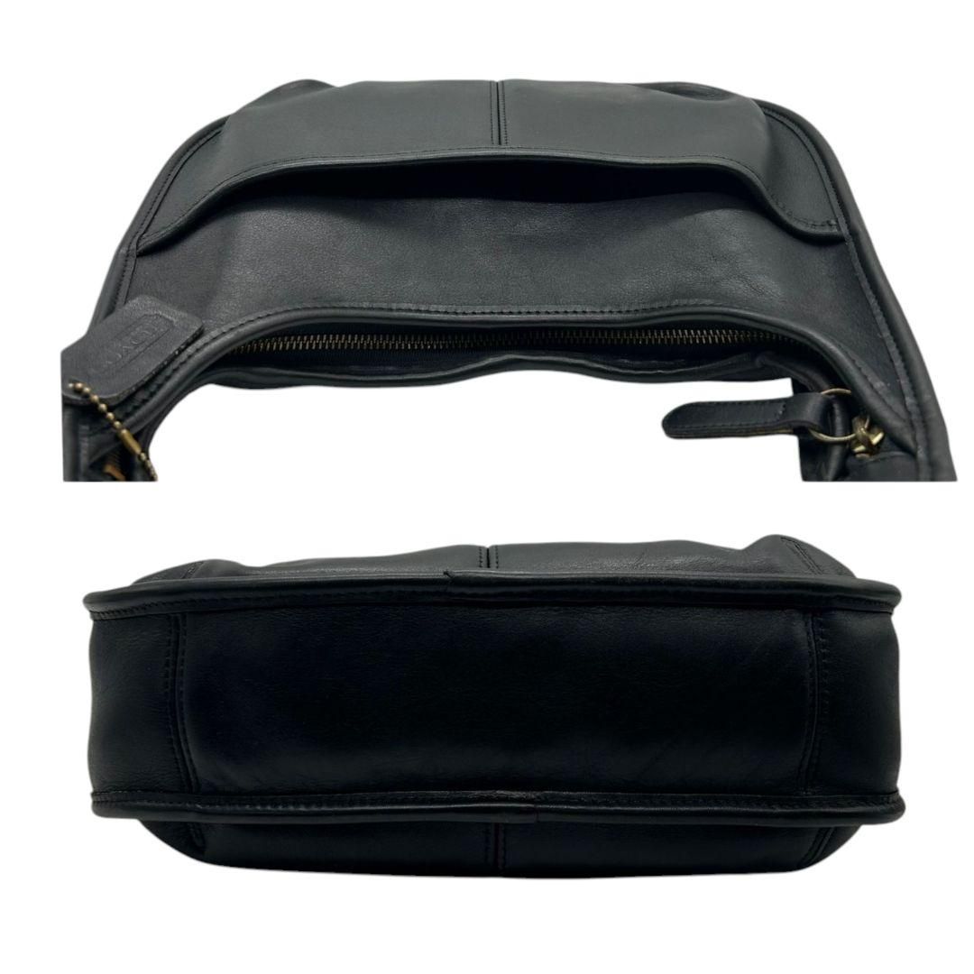 美品 コーチ エルゴ ハンドバッグ 黒 オールドコーチ ホーボー レザー  