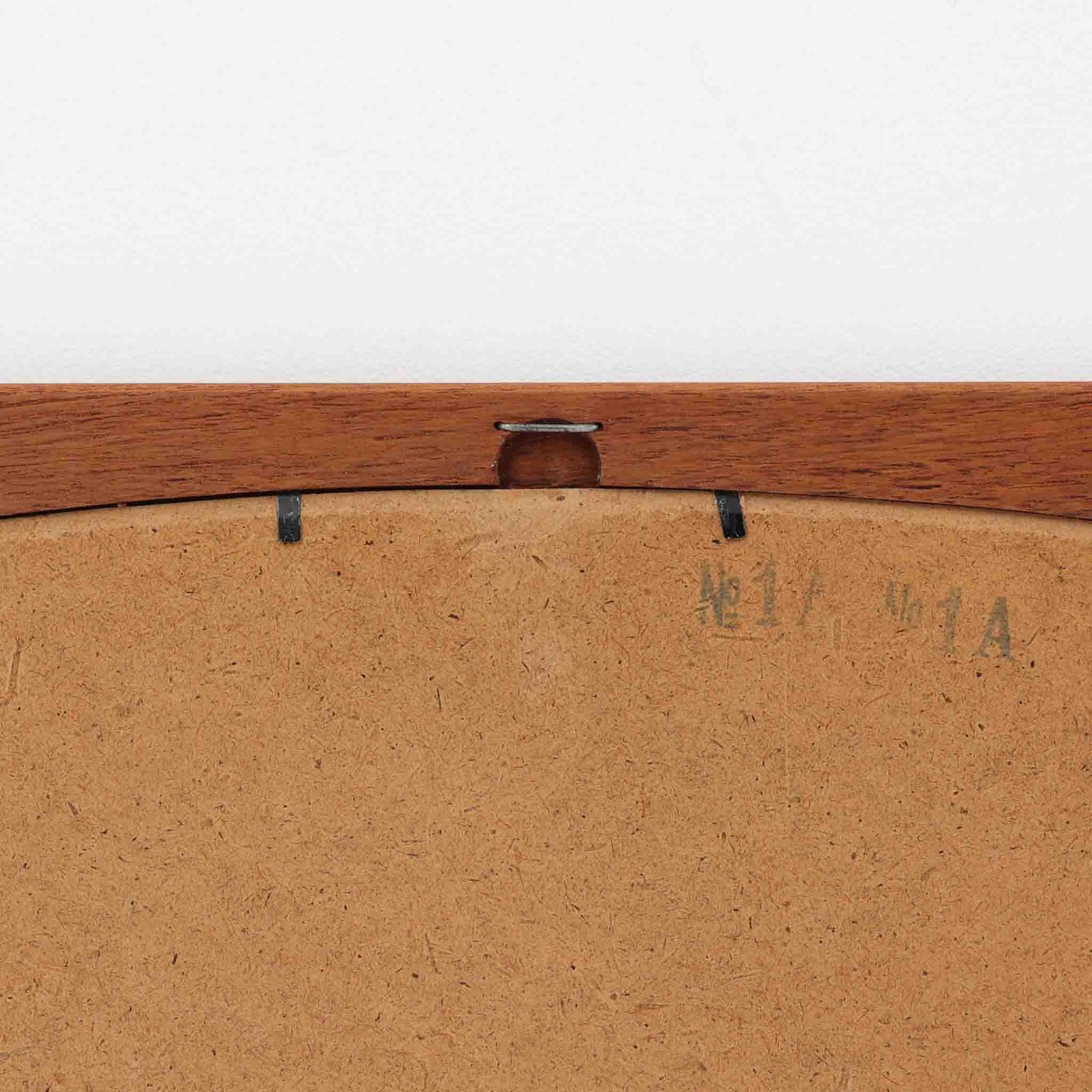 壁掛け/立掛けミラー チーク材 高さ62cm デンマーク製 北欧ビンテージ