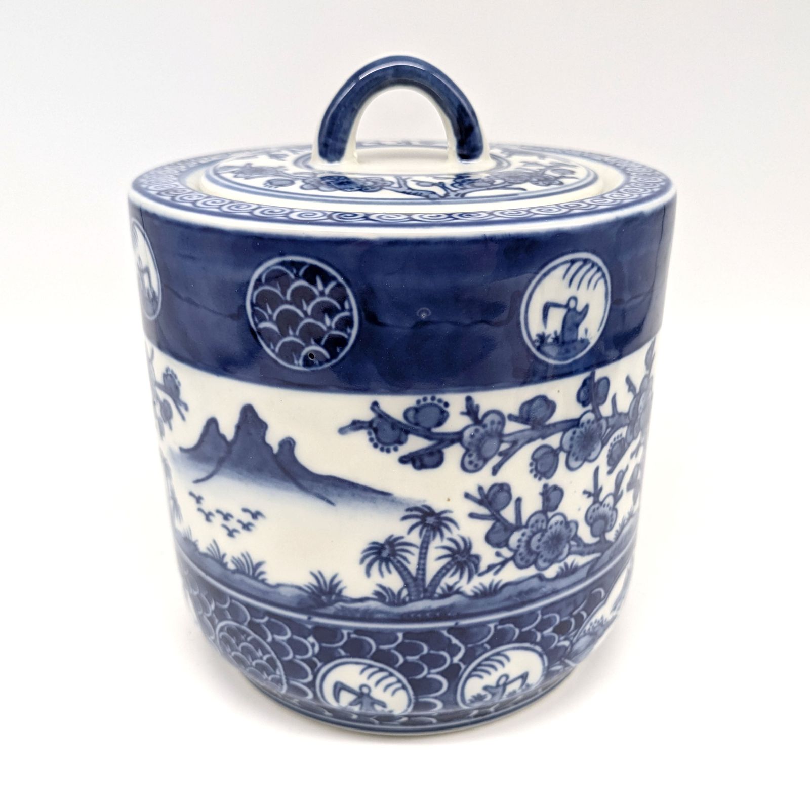 茶道具　京焼　色絵水指 茶道具 水指（水差・みずさし） 京焼 色絵 竹ノ絵 水指 中村 秋