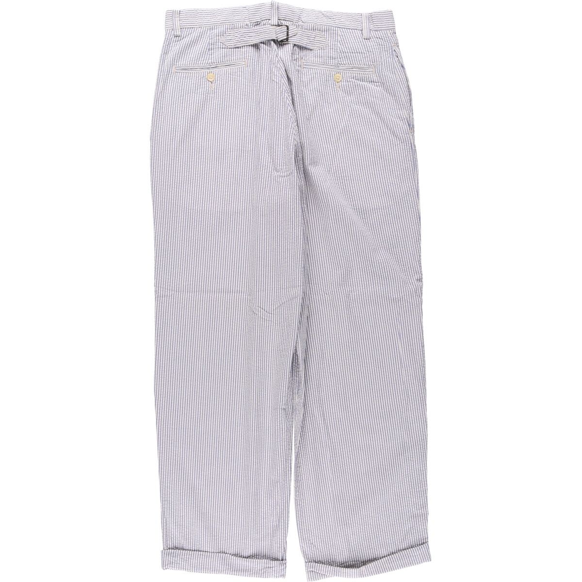 古着 90年代 ラルフローレン Ralph Lauren POLO by Ralph Lauren ストライプ柄 シアサッカー スラックス ワイドパンツ eaa585445