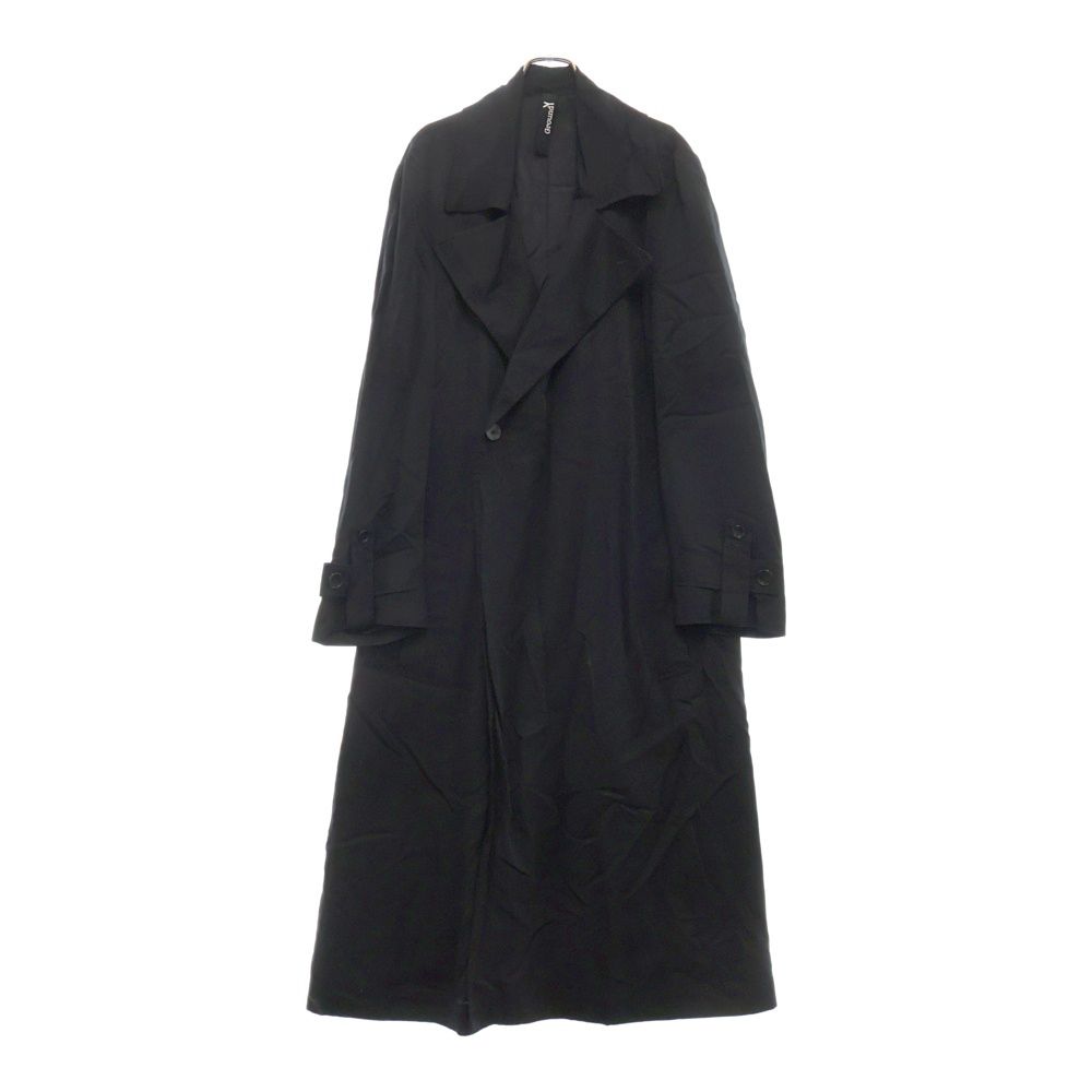 Ground Y (グラウンドワイ) 19AW Double Coat GC-C03-200 オーバーサイズ テンセル ダブルロングコート ブラック