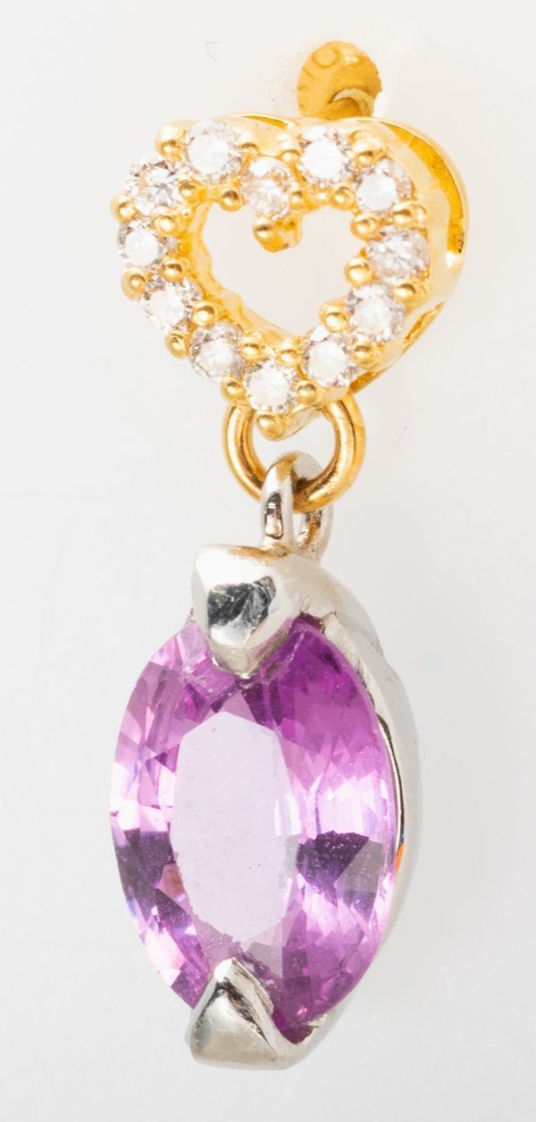 Pt900 K18 トルマリン ダイヤモンド スイングピアス 品番p23-411