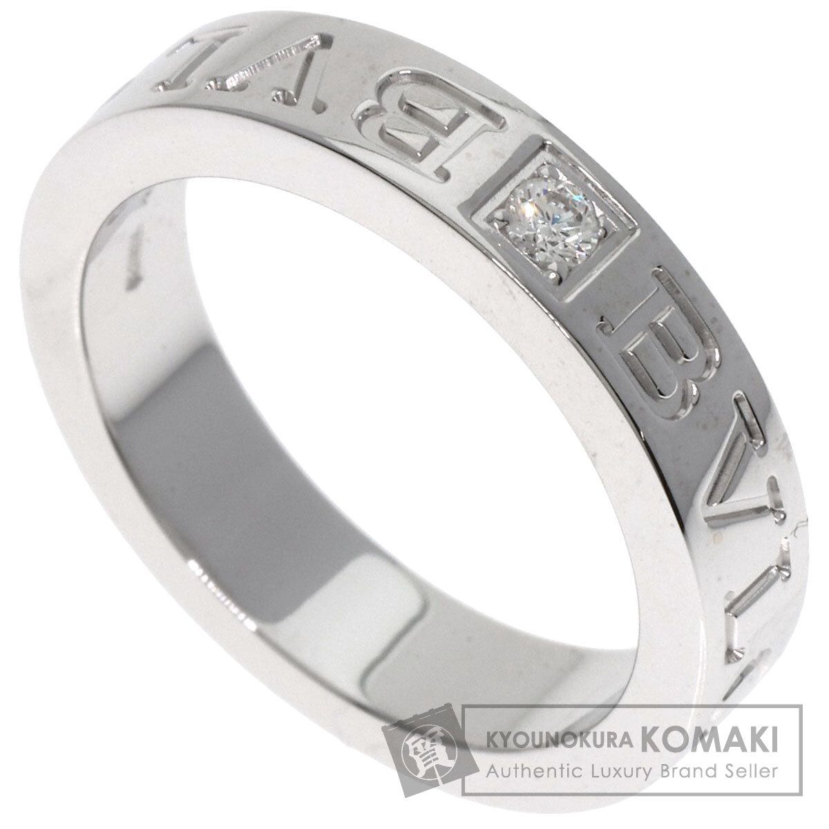 BVLGARI ブルガリ ダブルロゴ ダイヤモンド リング 指輪 K18WG レディース