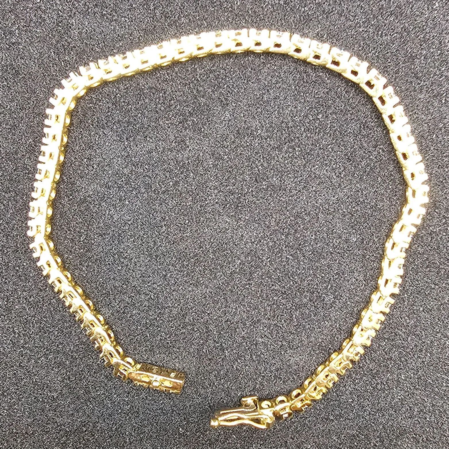 18K+1.60ct天然ダイヤモンド テニスブレスレッド 10.6g 重たかっ