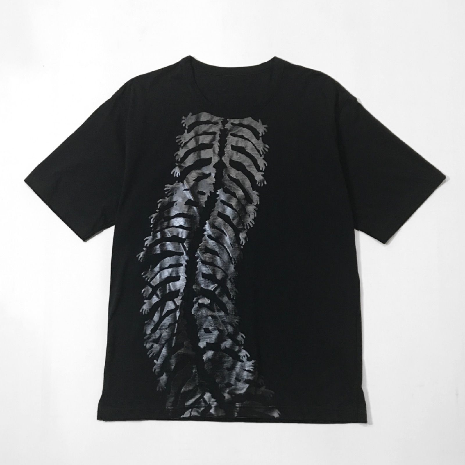 直営店限定カラー ヨウジ ヤマモト Yohji Yamamoto Ground Y チェンソーマン コラボ Snake devil cotton  T-shirt 蛇の悪魔 Tシャツ 3 ブラック カットソー 沢渡アカネ