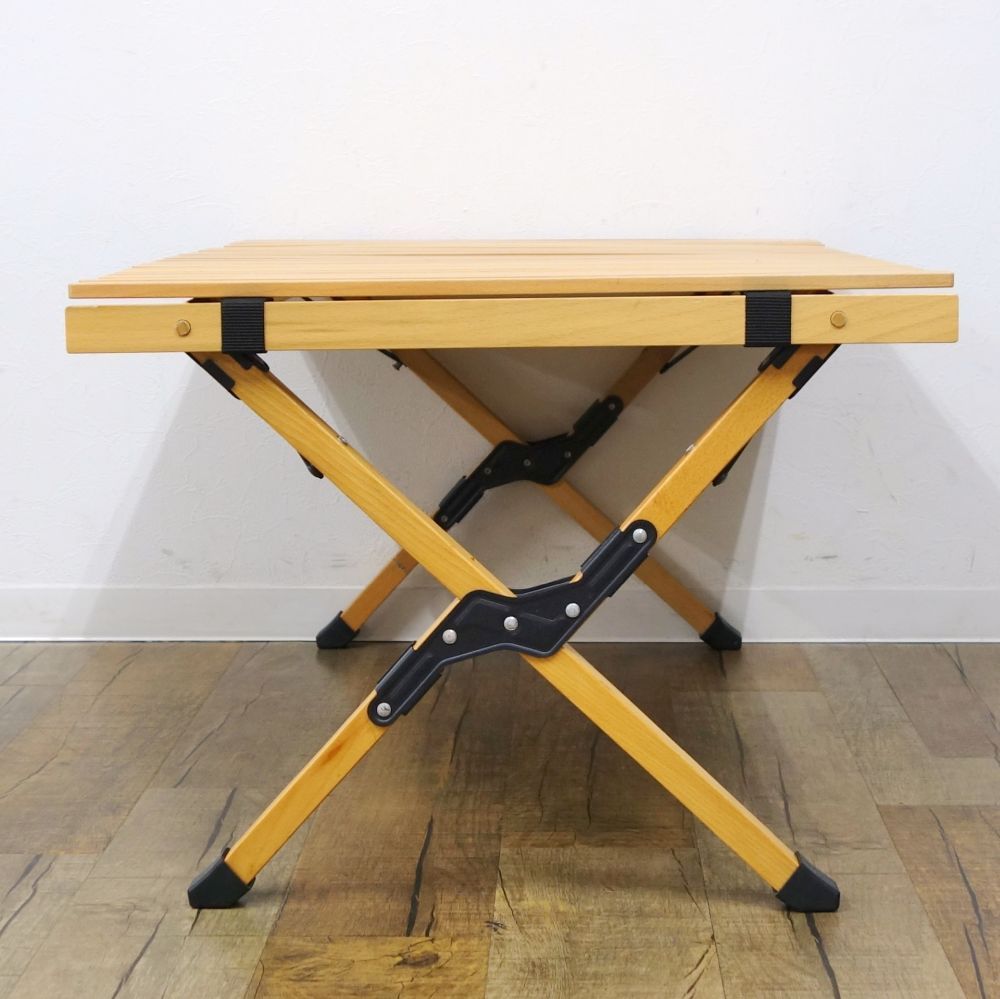 ハイランダー　ウッドロールトップテーブル3 ナチュラル90 Hilander(ハイランダー) ウッドロールトップテーブル90 ナチュラル