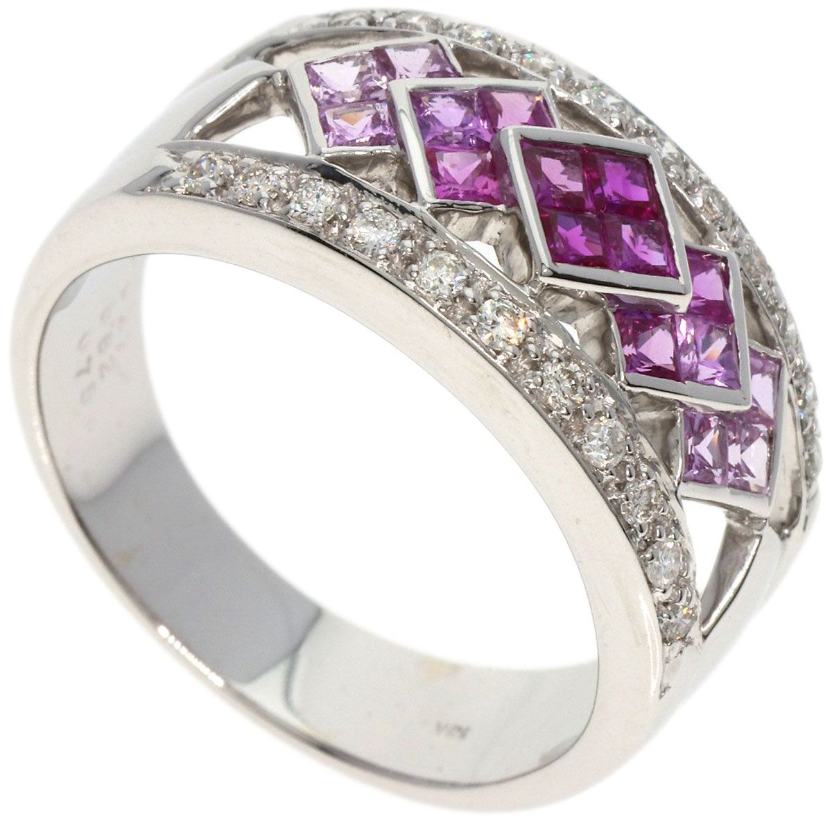 SELECT JEWELRY セレクトジュエリー ピンクサファイア ダイヤモンド リング・指輪 18K レディース - メルカリ