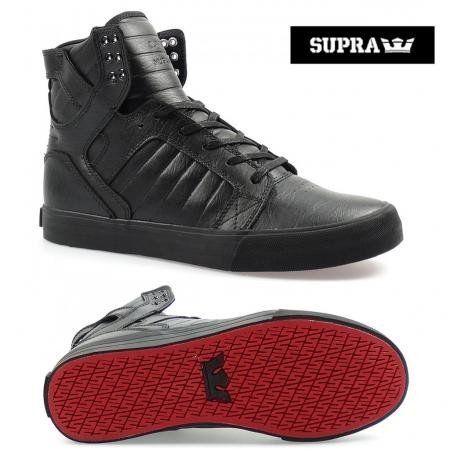 SUPRA スープラ スカイトップ ハイカット スニーカー SKYTOP 黒／赤 