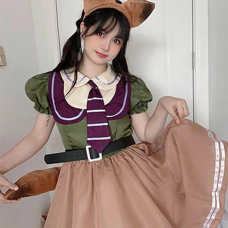 ハロウィン コスプレ 可愛い ウサギ警察 キツネ詐欺師 ポリス