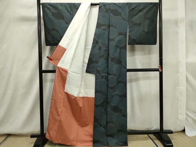 平和屋着物○本場大島紬 アンサンブル 泥染め 樹林風景文 やまと誂製 証紙