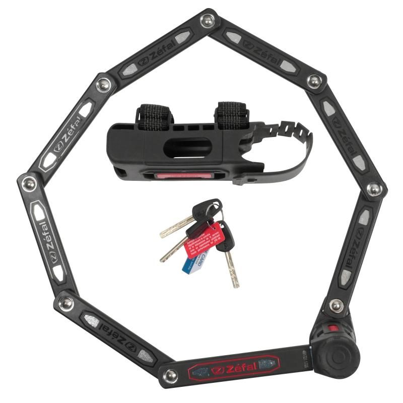 ゼファール Zefal 自転車用 ブレードロック K-TRAZ F16L 折り畳み式 ダブルロックシステム採用 スペアキー付 切断に強い ブラック 1 35kg 4917B