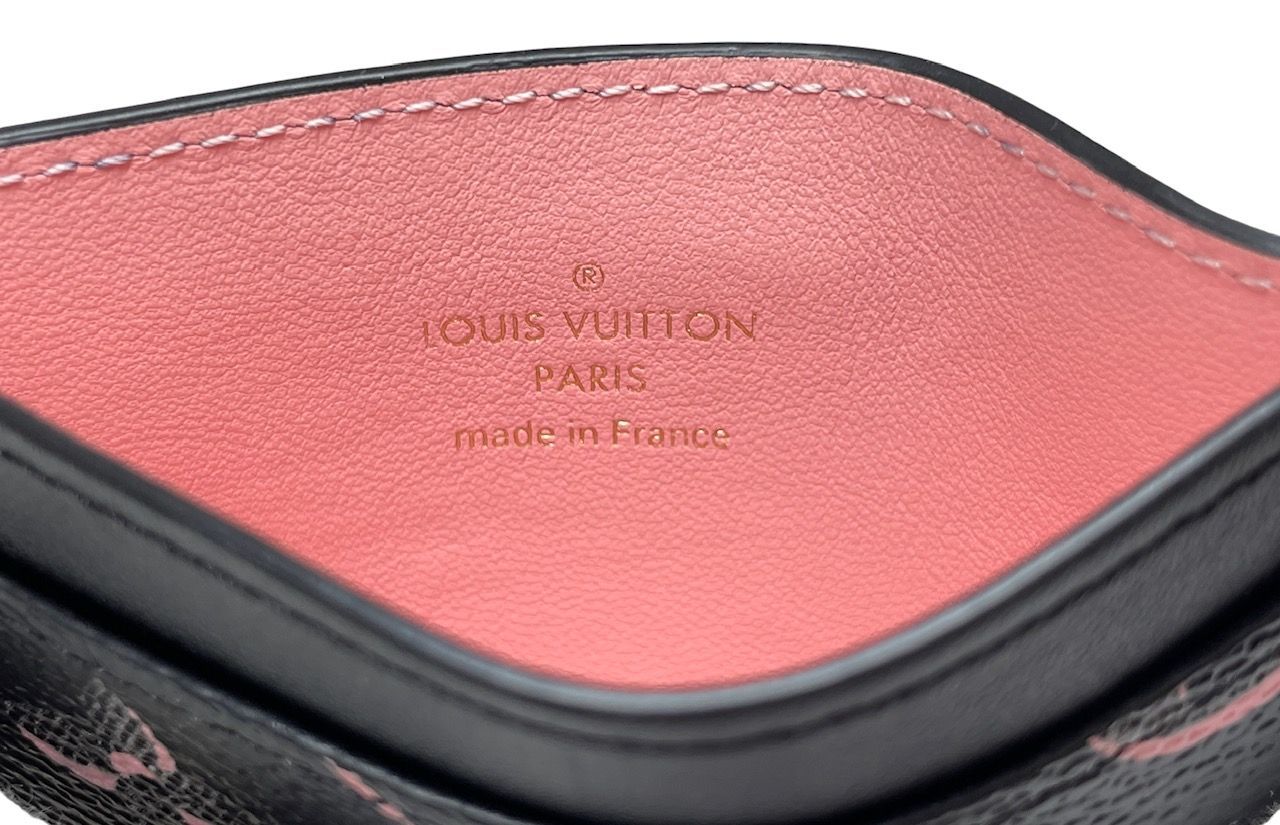 新品同様 ルイヴィトン カードケース ポルト カルト LV サイド アップ  